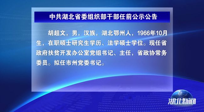 湖北省组织部最新公示，深化人才队伍建设，开启地方发展新篇章